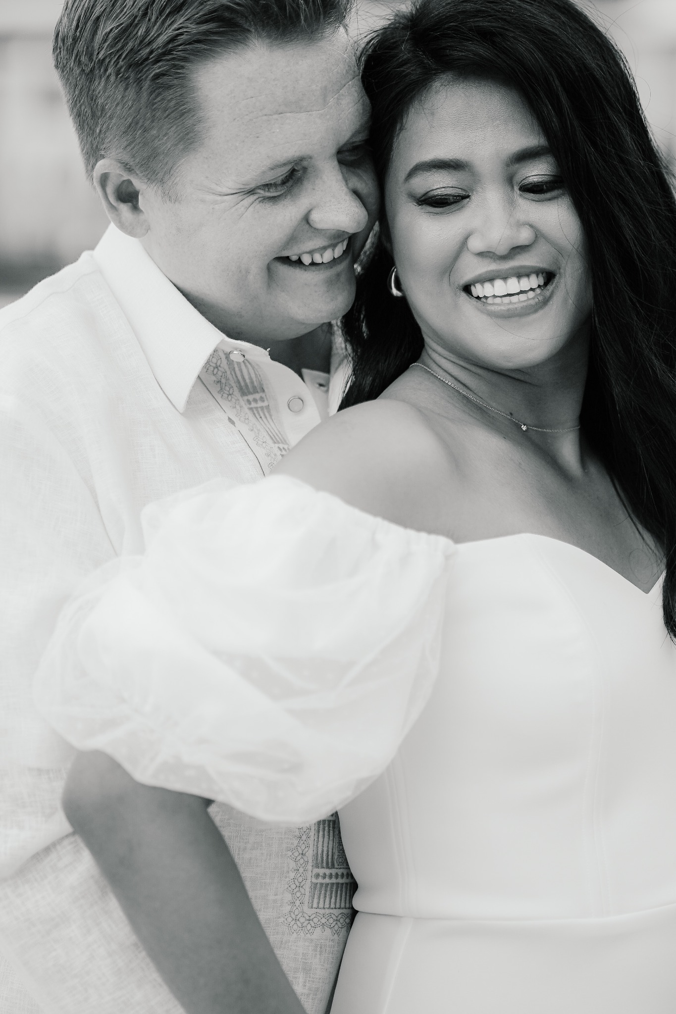 Jenny and Elliot smiling together
